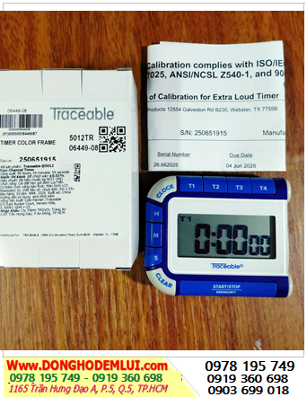 TRACEABLE 5012 _ĐỒNG HỒ ĐẾM LÙI ĐẾM TIẾN 04 KÊNH 5012 TRACEABLE® MULTI-COLORED™ TIMER _Đã được hiệu chuẩn tại Mỹ 